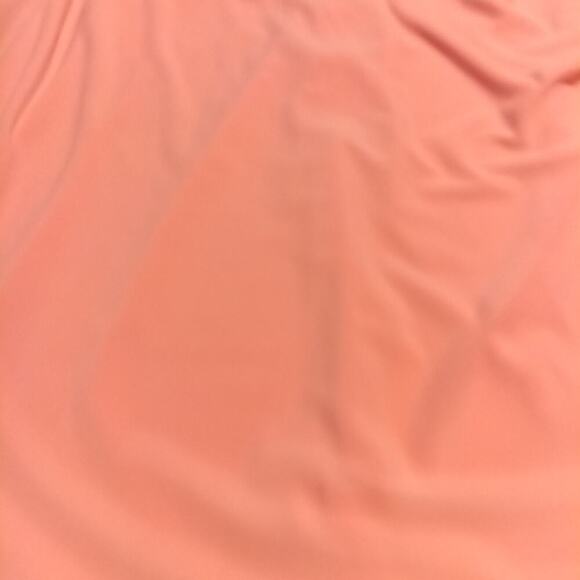 Elie Tahari Women's Medium Peachy Orange Long Sleeve 1/4 Button Blouse - Picture 7 of 7